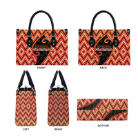 Aotearoa Atua Ruaumoko Leather Bag God Of Volcanoes Koru Patterns