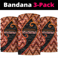 Aotearoa Atua Ruaumoko Neck Gaiter God Of Volcanoes Koru Patterns
