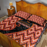 Aotearoa Atua Ruaumoko Quilt Bed Set God Of Volcanoes Koru Patterns