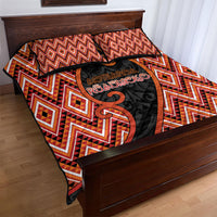 Aotearoa Atua Ruaumoko Quilt Bed Set God Of Volcanoes Koru Patterns