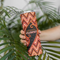 Custom Aotearoa Atua Ruaumoko Skinny Tumbler God Of Volcanoes Koru Patterns