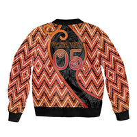 Custom Aotearoa Atua Ruaumoko Sleeve Zip Bomber Jacket God Of Volcanoes Koru Patterns