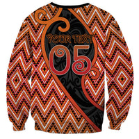 Custom Aotearoa Atua Ruaumoko Sweatshirt God Of Volcanoes Koru Patterns