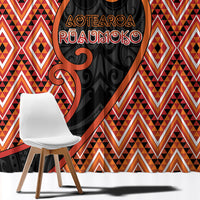 Aotearoa Atua Ruaumoko Window Curtain God Of Volcanoes Koru Patterns