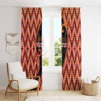Aotearoa Atua Ruaumoko Window Curtain God Of Volcanoes Koru Patterns