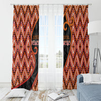 Aotearoa Atua Ruaumoko Window Curtain God Of Volcanoes Koru Patterns