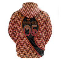Custom Aotearoa Atua Ruaumoko Zip Hoodie God Of Volcanoes Koru Patterns