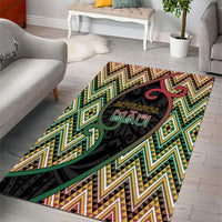 Aotearoa Atua Maui Area Rug Demigod Hero And Trickster Koru Patterns