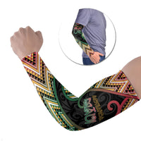 Custom Aotearoa Atua Maui Arm Sleeves Demigod Hero And Trickster Koru Patterns