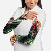 Custom Aotearoa Atua Maui Arm Sleeves Demigod Hero And Trickster Koru Patterns