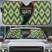 Aotearoa Atua Maui Auto Sun Shade Demigod Hero And Trickster Koru Patterns