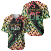 Custom Aotearoa Atua Maui Baseball Jersey Demigod Hero And Trickster Koru Patterns