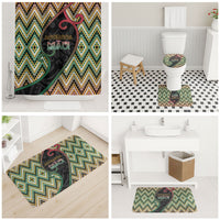 Aotearoa Atua Maui Bathroom Set Demigod Hero And Trickster Koru Patterns