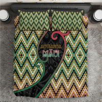 Aotearoa Atua Maui Bedding Set Demigod Hero And Trickster Koru Patterns