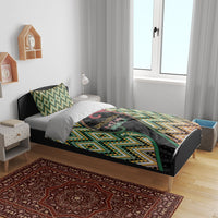 Aotearoa Atua Maui Bedding Set Demigod Hero And Trickster Koru Patterns