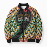 Custom Aotearoa Atua Maui Bomber Puffer Jacket Demigod Hero And Trickster Koru Patterns