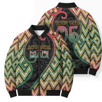 Custom Aotearoa Atua Maui Bomber Puffer Jacket Demigod Hero And Trickster Koru Patterns