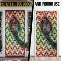 Custom Aotearoa Atua Maui Door Cover Demigod Hero And Trickster Koru Patterns