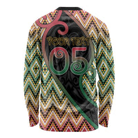 Custom Aotearoa Atua Maui Long Sleeve Shirt Demigod Hero And Trickster Koru Patterns