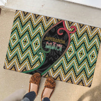 Aotearoa Atua Maui Rubber Doormat Demigod Hero And Trickster Koru Patterns