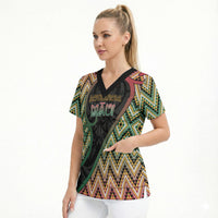 Custom Aotearoa Atua Maui Scrub Top Demigod Hero And Trickster Koru Patterns