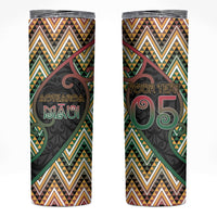 Custom Aotearoa Atua Maui Skinny Tumbler Demigod Hero And Trickster Koru Patterns