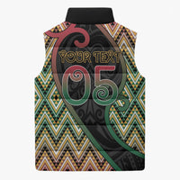 Custom Aotearoa Atua Maui Sleeveless Puffer Jacket Demigod Hero And Trickster Koru Patterns