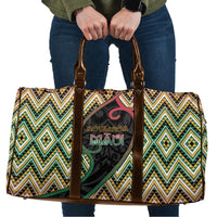 Aotearoa Atua Maui Travel Bag Demigod Hero And Trickster Koru Patterns