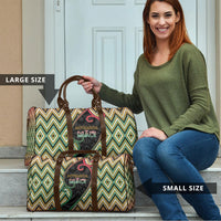 Aotearoa Atua Maui Travel Bag Demigod Hero And Trickster Koru Patterns