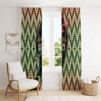 Aotearoa Atua Maui Window Curtain Demigod Hero And Trickster Koru Patterns