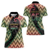 Custom Aotearoa Atua Maui Women Polo Shirt Demigod Hero And Trickster Koru Patterns