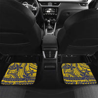 Tokelau Christmas Car Mats Santa With Tuluma Xmas Tribal Waves - Polynesian Pride