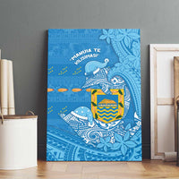 Tuvalu Christmas Canvas Wall Art Dolphins Santa Xmas Tribal Waves - Polynesian Pride