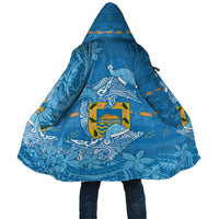 Tuvalu Christmas Cloak Dolphins Santa Xmas Tribal Waves - Polynesian Pride