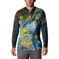 Personalised Tuvalu Button Sweatshirt Dolphin On The Waves