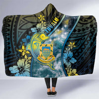 Tuvalu Hooded Blanket Dolphin On The Waves