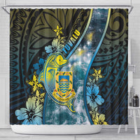 Tuvalu Shower Curtain Dolphin On The Waves
