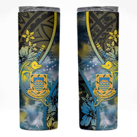 Personalised Tuvalu Skinny Tumbler Dolphin On The Waves