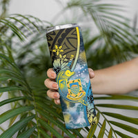 Personalised Tuvalu Skinny Tumbler Dolphin On The Waves