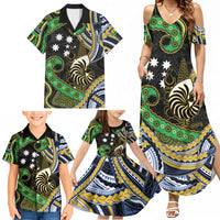 South Sea Islanders And New Caledonia Family Matching Summer Maxi Dress and Hawaiian Shirt Nautilus Shell Southern Cross Tribal Pattern DT05 - Polynesian Pride