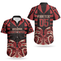 Custom Aotearoa Ngai Te Rangi Couples Matching Off Shoulder Short Dress and Hawaiian Shirt New Zealand Traditional Maori Pattern DT05 - Polynesian Pride