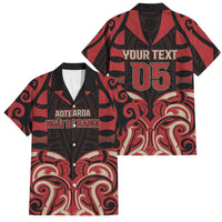 Custom Aotearoa Ngai Te Rangi Family Matching Long Sleeve Bodycon Dress and Hawaiian Shirt New Zealand Traditional Maori Pattern DT05 Dad's Shirt - Short Sleeve Red - Polynesian Pride