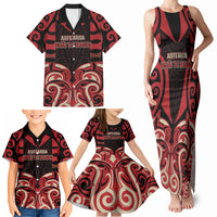 Custom Aotearoa Ngai Te Rangi Family Matching Tank Maxi Dress and Hawaiian Shirt New Zealand Traditional Maori Pattern DT05 - Polynesian Pride
