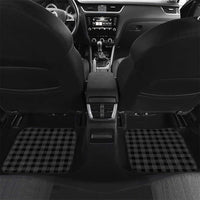 Black Palaka Hawaiian And Japanese Car Mats Maneki Neko And Sakura Bloom DT05 Set 2pcs - Back Black - Polynesian Pride