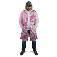 Pink Palaka Hawaiian And Japanese Cloak Maneki Neko And Sakura Bloom