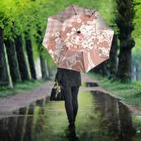 Beige Palaka Hawaiian And Japanese Umbrella Maneki Neko And Sakura Bloom