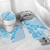 Blue Palaka Hawaiian And Japanese Bathroom Set Maneki Neko And Sakura Bloom