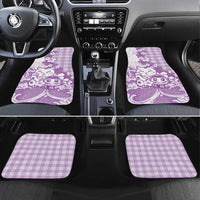 Purple Palaka Hawaiian And Japanese Car Mats Maneki Neko And Sakura Bloom