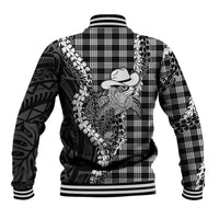Black Hawaii Palaka Cowboy Turtle Baseball Jacket Hawaiian Paniolo Puakenikeni Maile Lei DT05 - Polynesian Pride