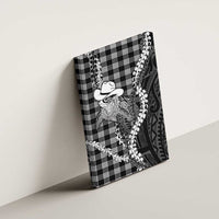Black Hawaii Palaka Cowboy Turtle Canvas Wall Art Hawaiian Paniolo Puakenikeni Maile Lei
